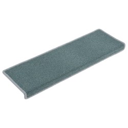 vidaXL Alfombras de peldaños de escalera 15 uds azul 65x21x4 cm