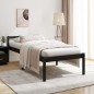 vidaXL Cama para personas mayores madera maciza pino negra 100x200 cm vidaXL Cama para personas mayores madera maciza pino negra 100x200 cm