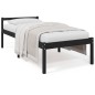 vidaXL Cama para personas mayores madera maciza pino negra 100x200 cm vidaXL Cama para personas mayores madera maciza pino negra 100x200 cm