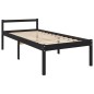 vidaXL Cama para personas mayores madera maciza pino negra 100x200 cm vidaXL Cama para personas mayores madera maciza pino negra 100x200 cm