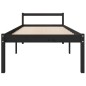 vidaXL Cama para personas mayores madera maciza pino negra 100x200 cm vidaXL Cama para personas mayores madera maciza pino negra 100x200 cm