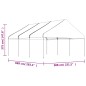 vidaXL Cenador con techo polietileno blanco 6,69x5,88x3,75 m vidaXL Cenador con techo polietileno blanco 6,69x5,88x3,75 m