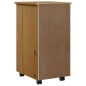 vidaXL Cajonera con ruedas MOSS madera maciza pino marrón miel vidaXL Cajonera con ruedas MOSS madera maciza pino marrón miel