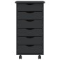 vidaXL Cajonera con ruedas MOSS madera maciza de pino gris vidaXL Cajonera con ruedas MOSS madera maciza de pino gris