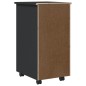vidaXL Cajonera con ruedas MOSS madera maciza de pino gris vidaXL Cajonera con ruedas MOSS madera maciza de pino gris