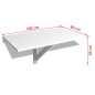 vidaXL Mesa plegable de pared blanco 100x60 cm vidaXL Mesa plegable de pared blanco 100x60 cm