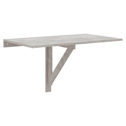 vidaXL Mesa de pared plegable contrachapada gris hormigón 100x60x56 cm