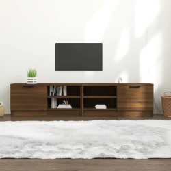 vidaXL Muebles para TV 2 uds contrachapado marrón roble 80x35x36,5 cm