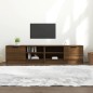 vidaXL Muebles para TV 2 uds contrachapado marrón roble 80x35x36,5 cm