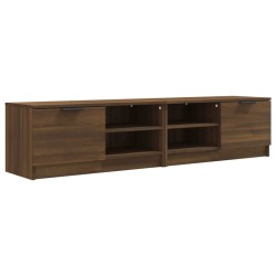 vidaXL Muebles para TV 2 uds contrachapado marrón roble 80x35x36,5 cm