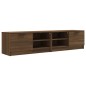 vidaXL Muebles para TV 2 uds contrachapado marrón roble 80x35x36,5 cm