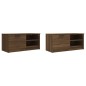 vidaXL Muebles para TV 2 uds contrachapado marrón roble 80x35x36,5 cm