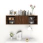 vidaXL Estantería de pared madera contrachapada marrón 102x30x29 cm vidaXL Estantería de pared madera contrachapada marrón 102x30x29 cm