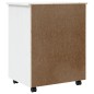 vidaXL Cajonera con ruedas MOSS madera maciza de pino blanco vidaXL Cajonera con ruedas MOSS madera maciza de pino blanco