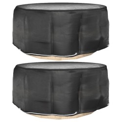 vidaXL Fundas para muebles de jardín 2 uds 10 ojales redonda Ø260x90cm