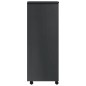 vidaXL Cajonera con ruedas MOSS madera maciza de pino gris