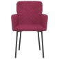 vidaXL Sillas de comedor 2 unidades terciopelo rojo tinto vidaXL Sillas de comedor 2 unidades terciopelo rojo tinto