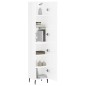 vidaXL Aparador alto madera contrachapada blanco brillo 34,5x34x180 cm vidaXL Aparador alto madera contrachapada blanco brillo 34,5x34x180 cm