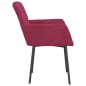vidaXL Sillas de comedor 2 unidades terciopelo rojo tinto vidaXL Sillas de comedor 2 unidades terciopelo rojo tinto