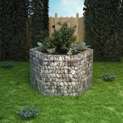 vidaXL Arriate hexagonal de gaviones 160x140x100 cm