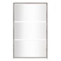 vidaXL Mueble zapatero y espejo 3 niveles gris hormigón 63x17x102,5 cm
