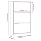 vidaXL Mueble zapatero y espejo 3 niveles gris hormigón 63x17x102,5 cm