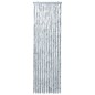 vidaXL Cortina mosquitera de chenilla blanca y gris 120x220 cm