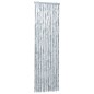 vidaXL Cortina mosquitera de chenilla blanca y gris 120x220 cm