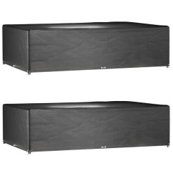 vidaXL Fundas muebles jardín 2 uds 16 ojales rectangular 325x205x90 cm