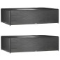 vidaXL Fundas muebles jardín 2 uds 16 ojales rectangular 325x205x90 cm