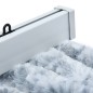 vidaXL Cortina mosquitera de chenilla blanca y gris 120x220 cm