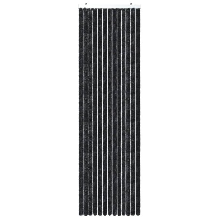 vidaXL Cortina mosquitera gris antracita chenilla 120x220 cm