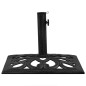 vidaXL Base de sombrilla de hierro fundido negro 47x47x33 cm 