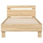 vidaXL Cama con cabecero madera de ingeniería roble Sonoma 100x200 cm vidaXL Cama con cabecero madera de ingeniería roble Sonoma 100x200 cm