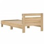 vidaXL Cama con cabecero madera de ingeniería roble Sonoma 100x200 cm vidaXL Cama con cabecero madera de ingeniería roble Sonoma 100x200 cm