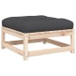 vidaXL Taburete de jardín con cojín madera maciza de pino vidaXL Taburete de jardín con cojín madera maciza de pino