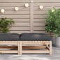 vidaXL Taburete de jardín con cojín madera maciza de pino vidaXL Taburete de jardín con cojín madera maciza de pino