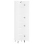 vidaXL Aparador alto madera contrachapada blanco brillo 34,5x34x180 cm vidaXL Aparador alto madera contrachapada blanco brillo 34,5x34x180 cm