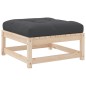 vidaXL Taburete de jardín con cojín madera maciza de pino vidaXL Taburete de jardín con cojín madera maciza de pino