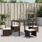 vidaXL Taburetes de jardín con cojines 4 uds ratán sintético marrón vidaXL Taburetes de jardín con cojines 4 uds ratán sintético marrón