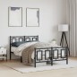 vidaXL Estructura de cama cabecero y estribo metal negro 120x200 cm vidaXL Estructura de cama cabecero y estribo metal negro 120x200 cm