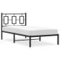 vidaXL Estructura de cama con cabecero metal negro 90x200 cm vidaXL Estructura de cama con cabecero metal negro 90x200 cm