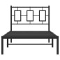 vidaXL Estructura de cama con cabecero metal negro 90x200 cm vidaXL Estructura de cama con cabecero metal negro 90x200 cm