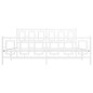 vidaXL Estructura cama metal con cabecero y estribo blanco 180x200 cm vidaXL Estructura cama metal con cabecero y estribo blanco 180x200 cm