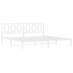 vidaXL Estructura de cama con cabecero metal blanca 200x200 cm
