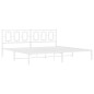 vidaXL Estructura de cama con cabecero metal blanca 200x200 cm vidaXL Estructura de cama con cabecero metal blanca 200x200 cm