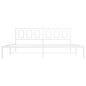 vidaXL Estructura de cama con cabecero metal blanca 200x200 cm vidaXL Estructura de cama con cabecero metal blanca 200x200 cm