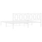 vidaXL Estructura de cama con cabecero metal blanca 200x200 cm vidaXL Estructura de cama con cabecero metal blanca 200x200 cm