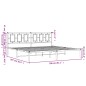 vidaXL Estructura de cama con cabecero metal blanca 200x200 cm vidaXL Estructura de cama con cabecero metal blanca 200x200 cm