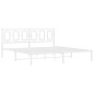 vidaXL Estructura de cama de metal con cabecero blanco 183x213 cm